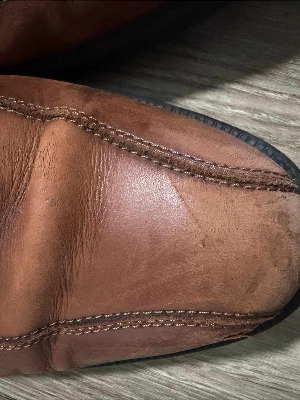 Bostonian Tan Leather Slip-On Loafers